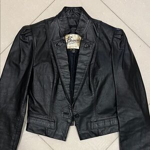Bermans Women's Black Leather Jacket